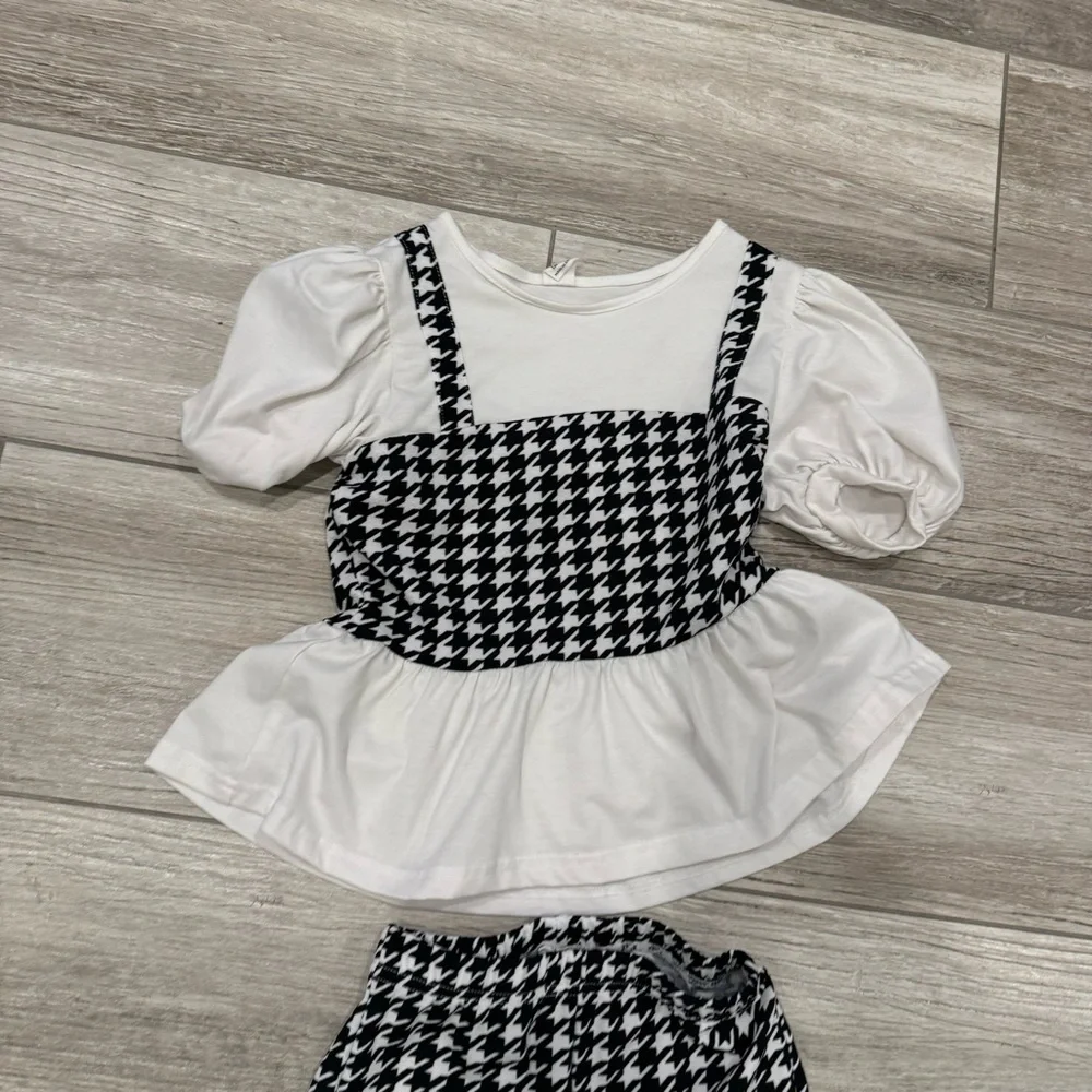 Black & White houndstooth Set size 8 - Picture 10 of 16